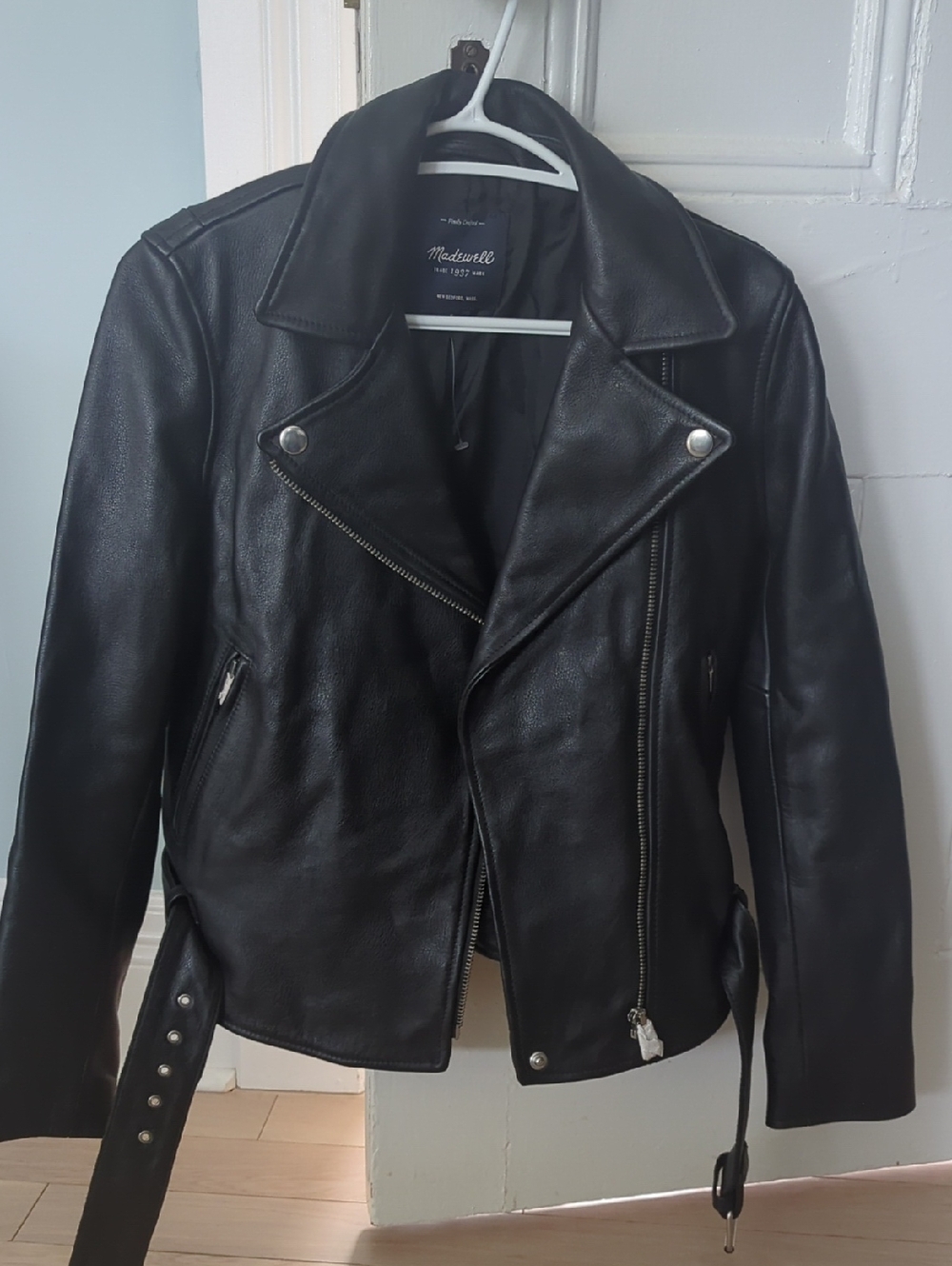 Madewell Black Leather Asymmetrical Moto Jacket : Brand New, Never Worn
